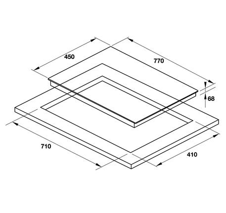 Bếp từ 2 vùng nấu HC-IF77D