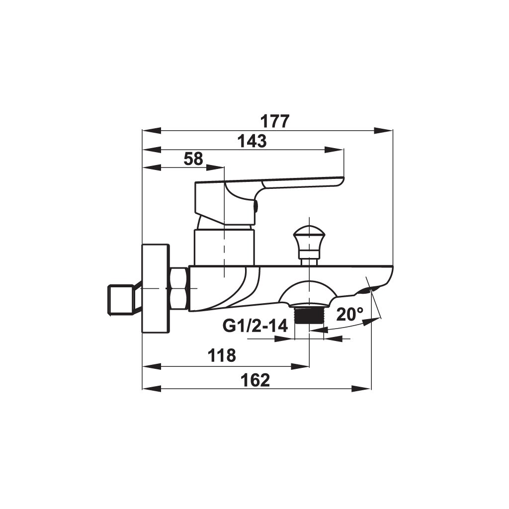 Bộ trộn nổi 2 đường nước UNI