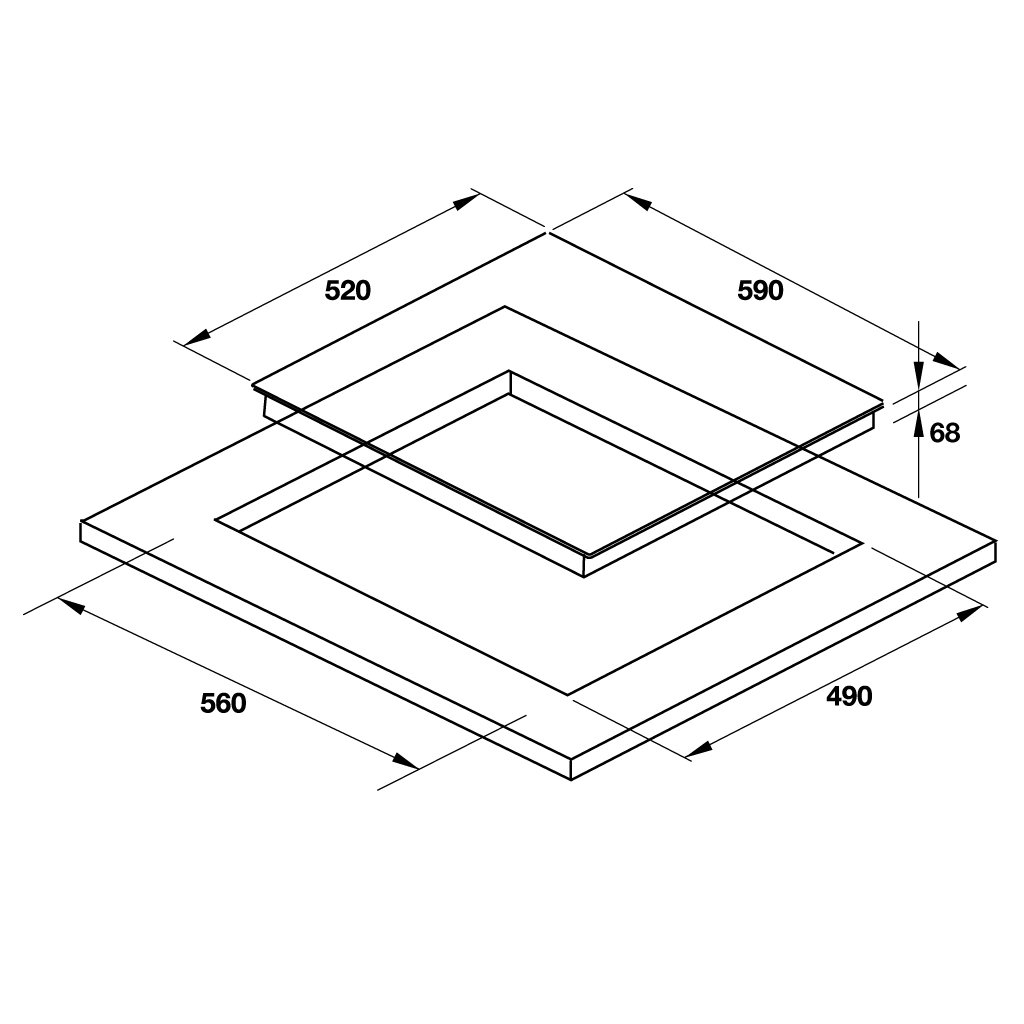 Bếp từ 3 vùng nấu HC-I603D