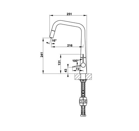 Vòi bếp Häfele Hydros HT20-CH1P241
