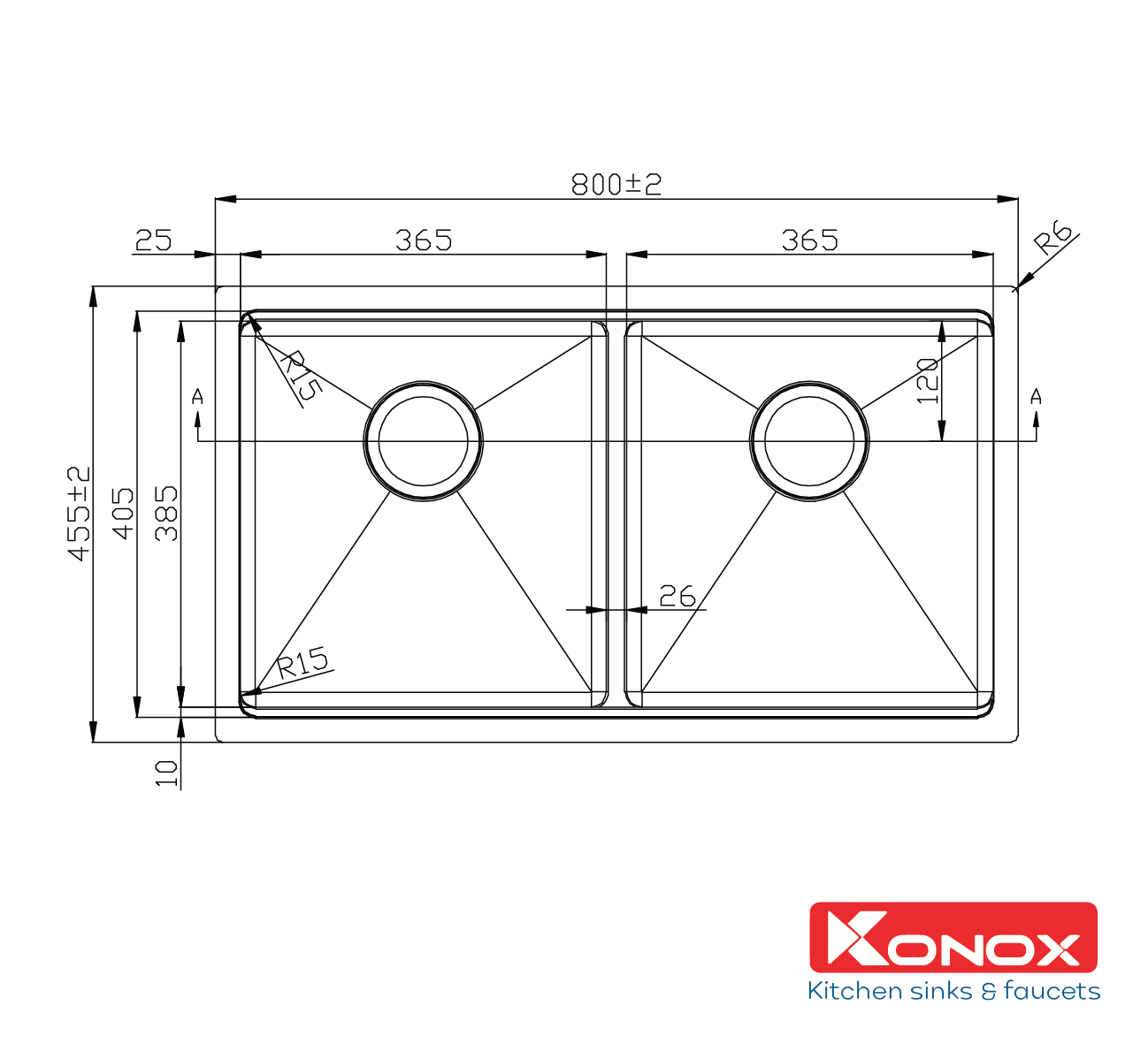 Chậu rửa bát KN8046 DUB