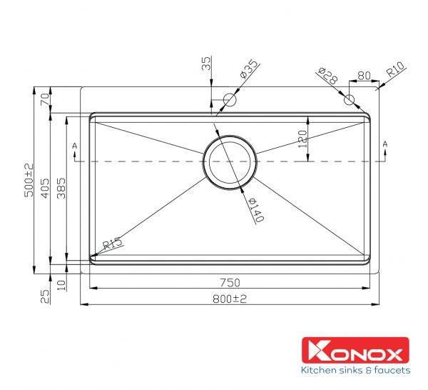 Chậu rửa bát KN8050TS