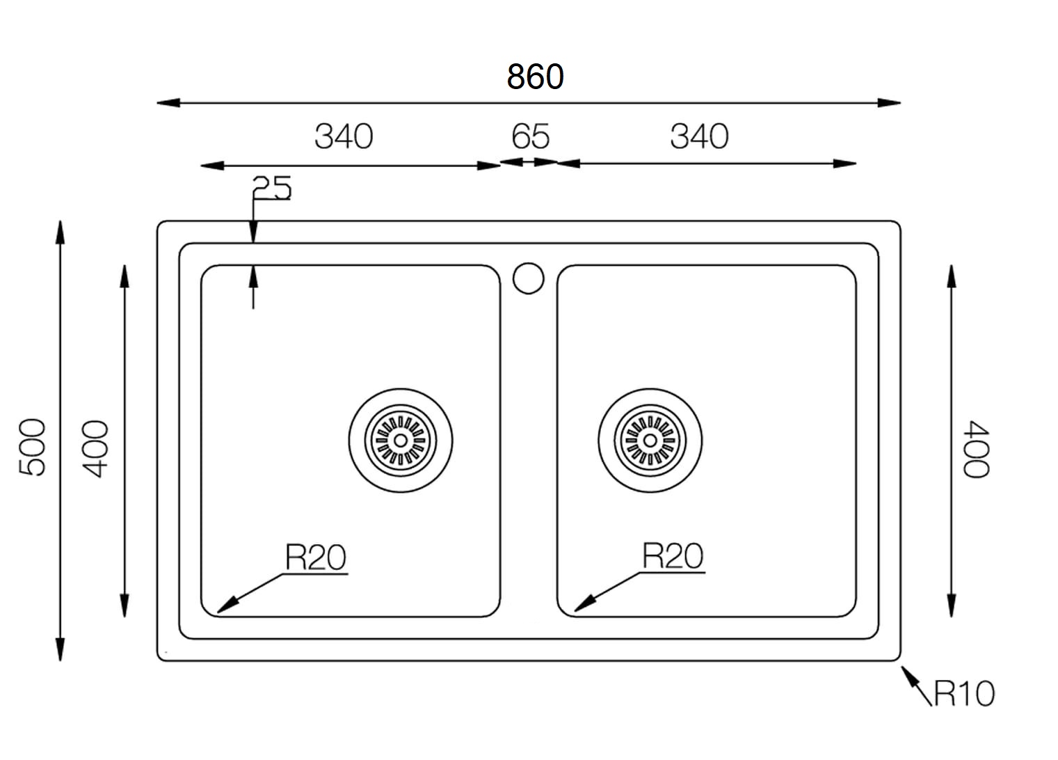Chậu rửa bát Beta 860